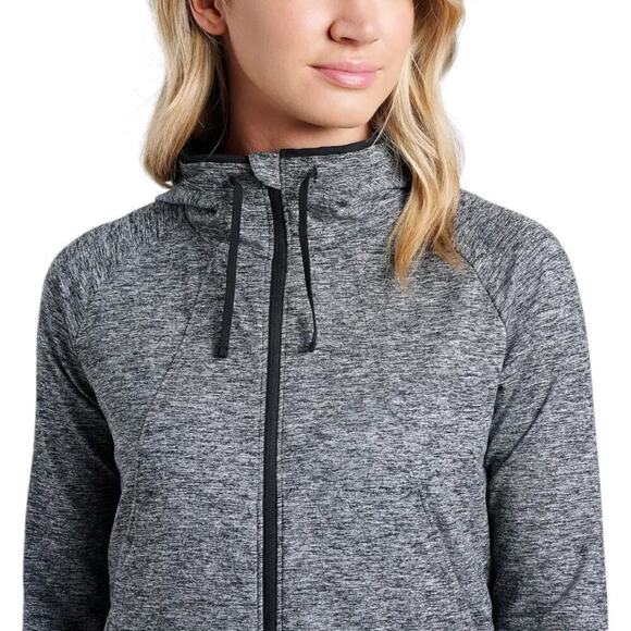 KUHL Bliss Dark Heather Grey Soft Premium Comfort Stretch Knit Hoody - Picture 2 of 7